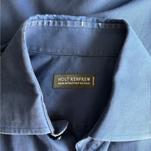 Holt Renfrew Blue Button Down Shirt - Picture 8 of 8